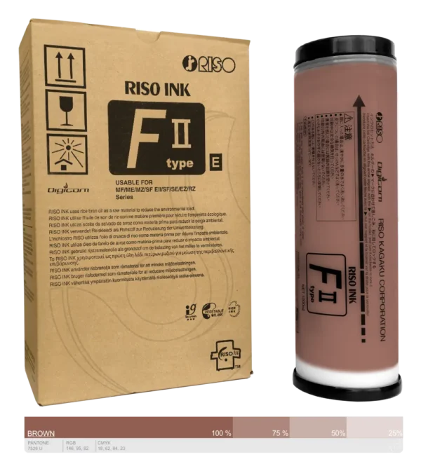 Ink-Farba-Riso-F-II-type-E-Brown-S-8118E