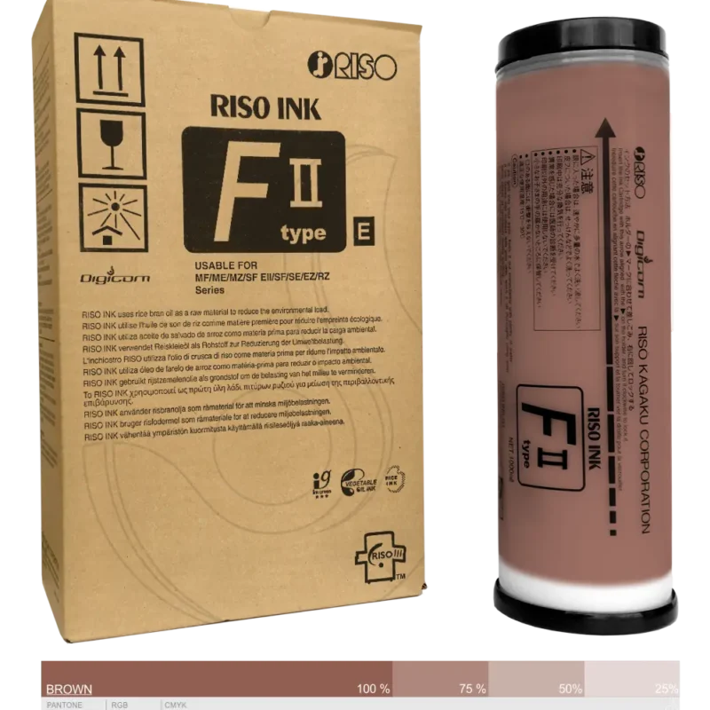 Ink-Farba-Riso-F-II-type-E-Brown-S-8118E