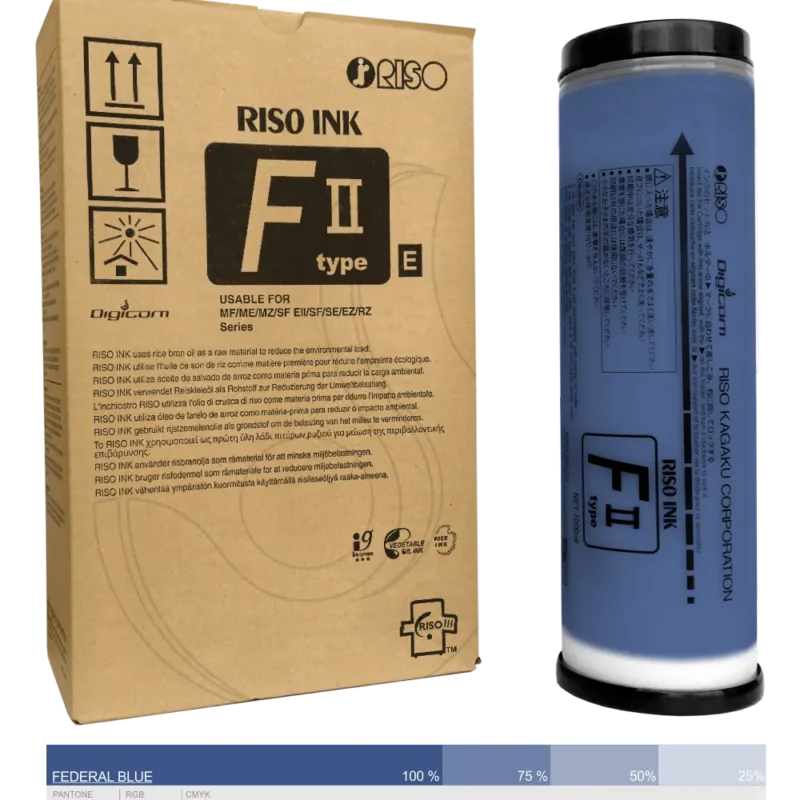 Ink-Farba-Riso-F-II-type-E-Federal Blue-S-8124E