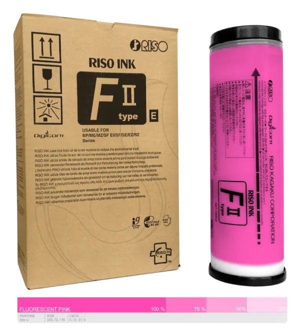 Ink-Farba-Riso-F-II-type-E-Fluorescent Pink-S-8182E