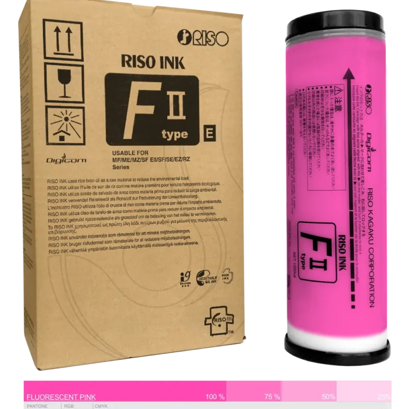 Ink-Farba-Riso-F-II-type-E-Fluorescent Pink-S-8182E