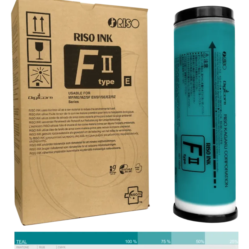 Ink-Farba-Riso-F-II-type-E-Teal-S-8121E